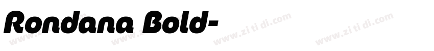 Rondana Bold字体转换